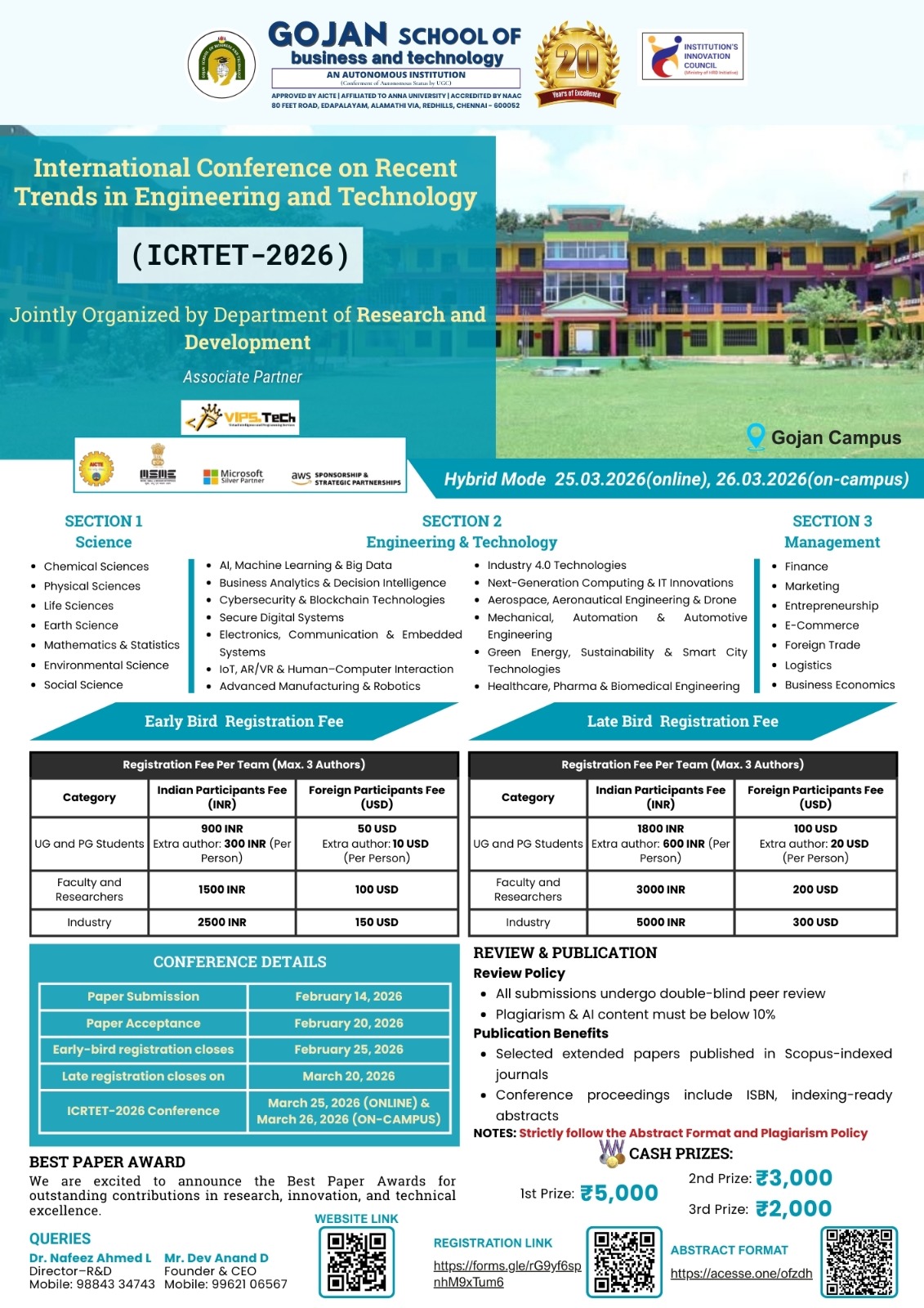 ICRTET-2026 (International Conference on Recent Trends in Engineering and Technology)